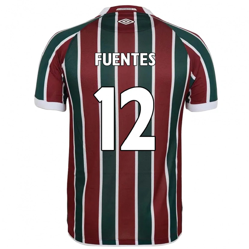 Danxenキッズガブリエル・フエンテス#12グリーン マルーン ホワイトホームシャツ2025/26ジャージーユニフォーム