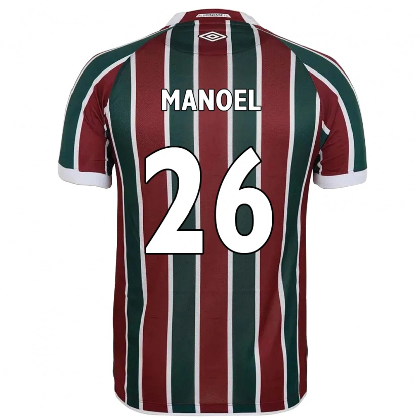 Danxenキッズマノエウ#26グリーン マルーン ホワイトホームシャツ2025/26ジャージーユニフォーム
