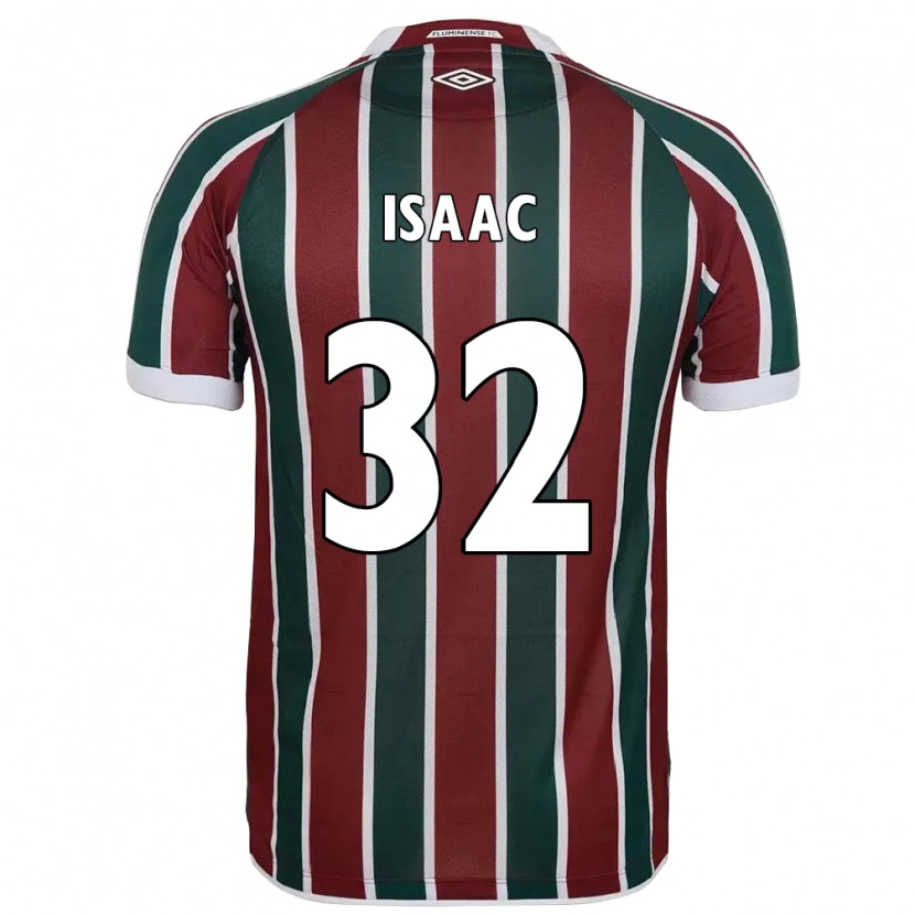 DanxenキッズIsaac#32グリーン マルーン ホワイトホームシャツ2025/26ジャージーユニフォーム