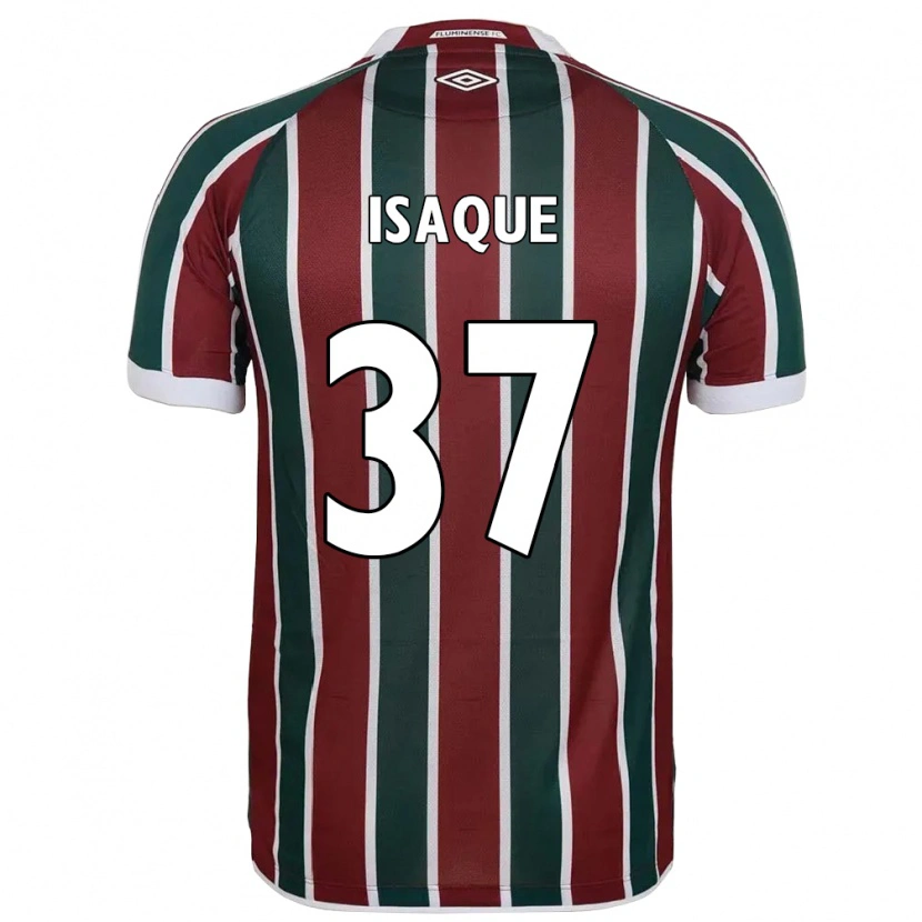 DanxenキッズIsaque#37グリーン マルーン ホワイトホームシャツ2025/26ジャージーユニフォーム