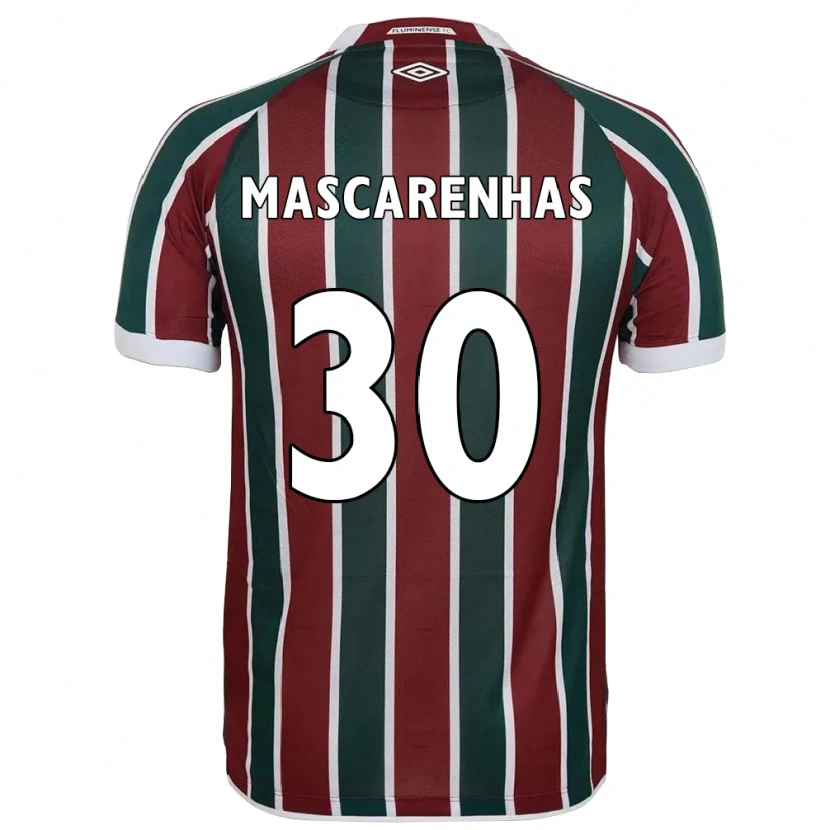 Danxenキッズマテウス・マスカレーニャス#30グリーン マルーン ホワイトホームシャツ2025/26ジャージーユニフォーム