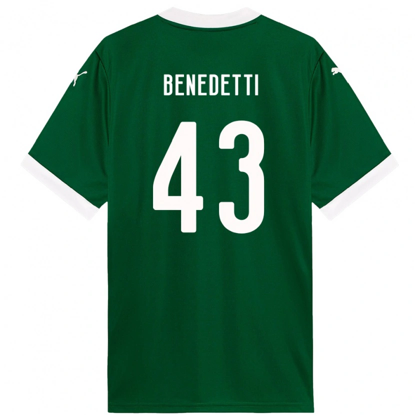 DanxenキッズLuis Benedetti#43グリーン ホワイトホームシャツ2025/26ジャージーユニフォーム