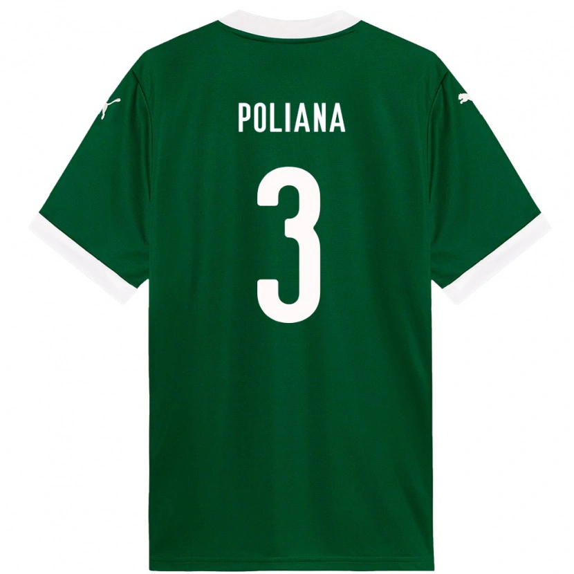 DanxenキッズPoliana#3グリーン ホワイトホームシャツ2025/26ジャージーユニフォーム