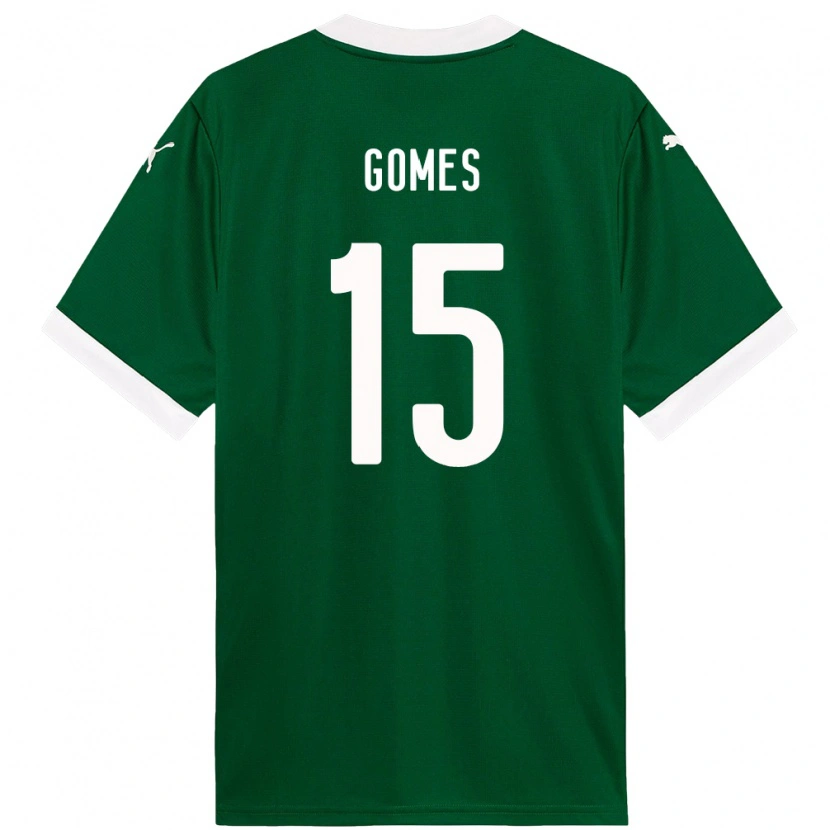 DanxenキッズBianca Gomes#15グリーン ホワイトホームシャツ2025/26ジャージーユニフォーム