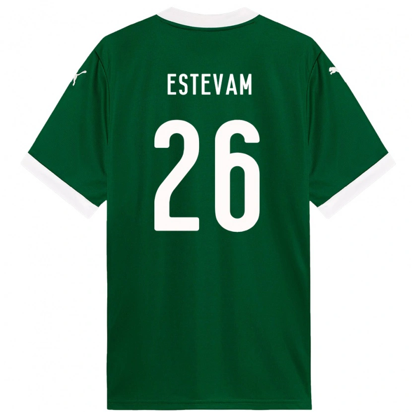 DanxenキッズLaís Estevam#26グリーン ホワイトホームシャツ2025/26ジャージーユニフォーム