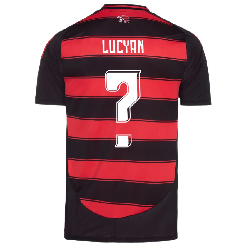 DanxenキッズLucyan#0レッド ブラックホームシャツ2025/26ジャージーユニフォーム