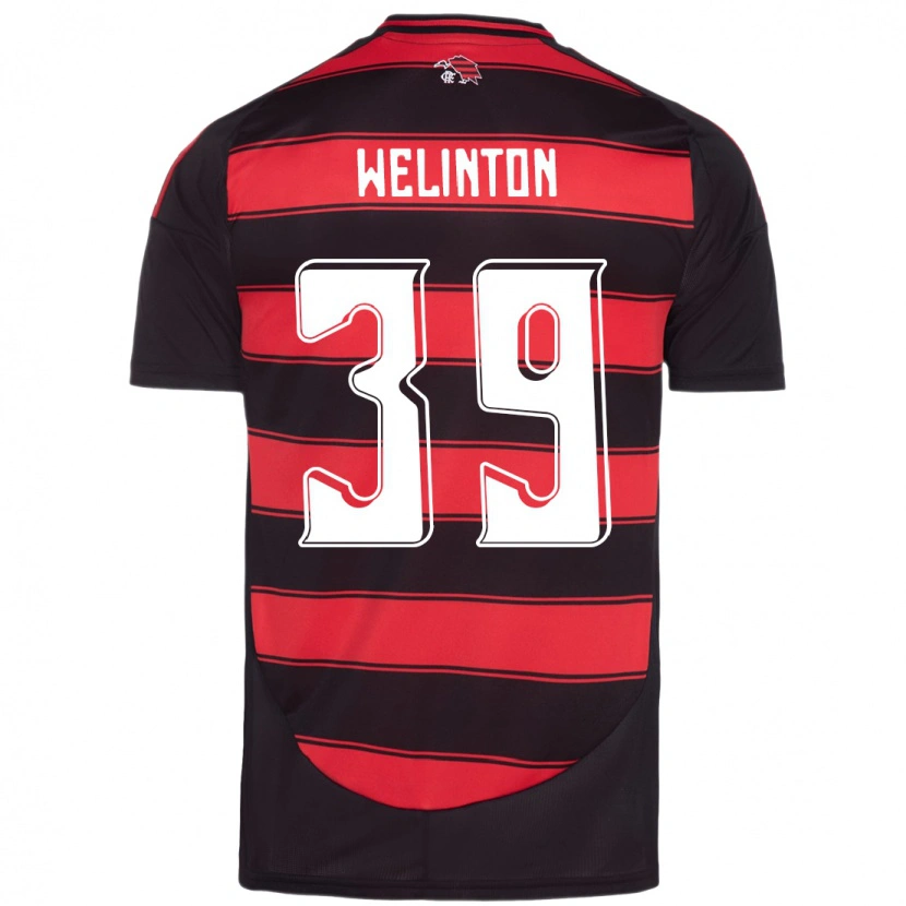 DanxenキッズZé Welinton#39レッド ブラックホームシャツ2025/26ジャージーユニフォーム