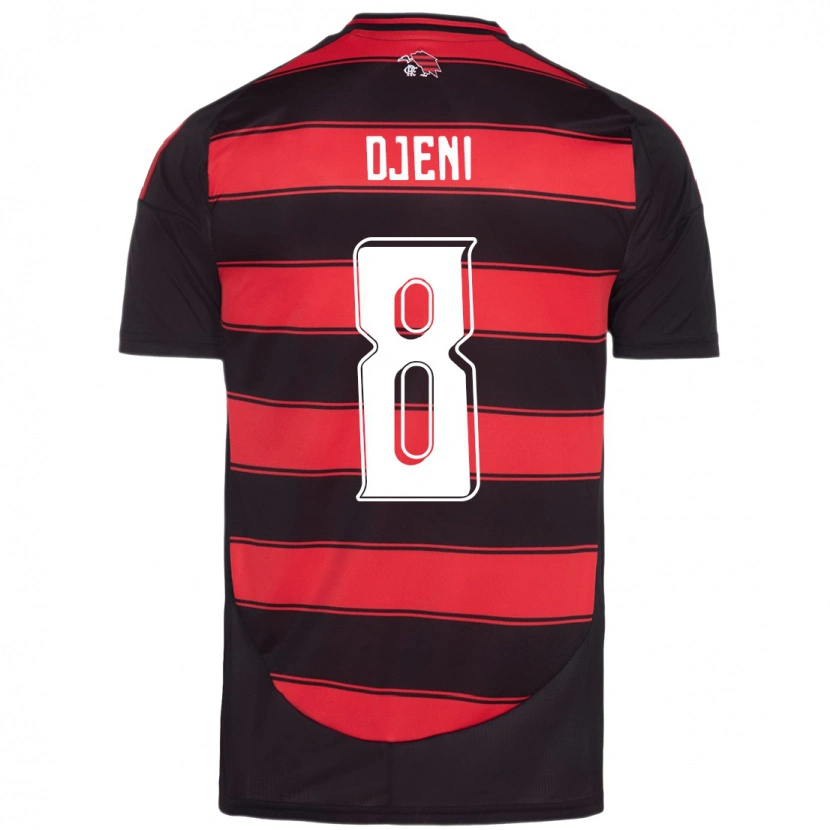 DanxenキッズDjeni#8レッド ブラックホームシャツ2025/26ジャージーユニフォーム
