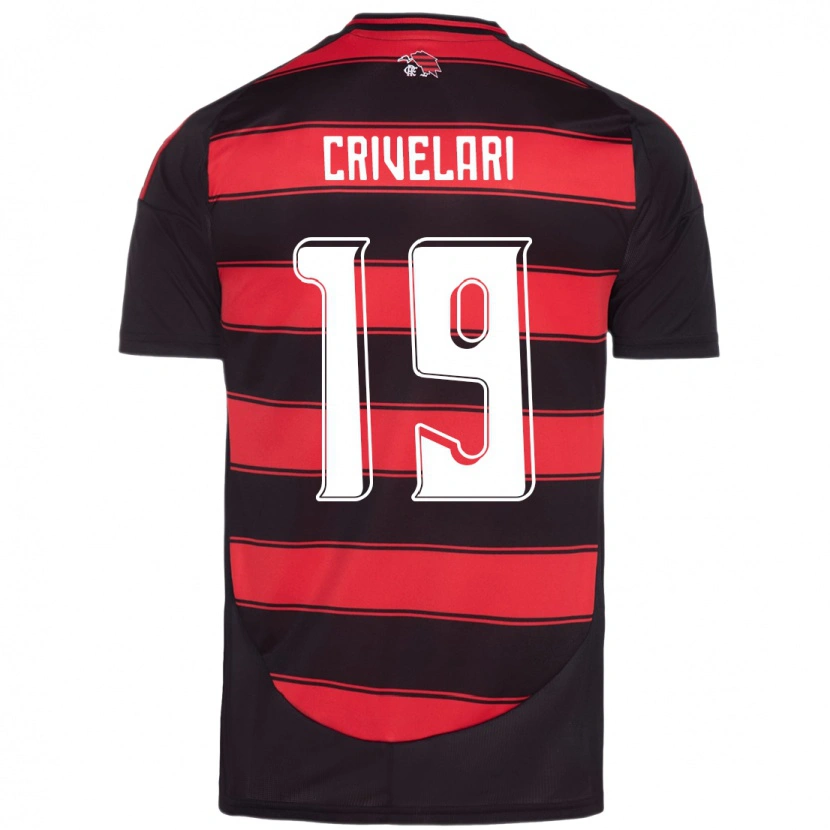 DanxenキッズCrivelari#19レッド ブラックホームシャツ2025/26ジャージーユニフォーム