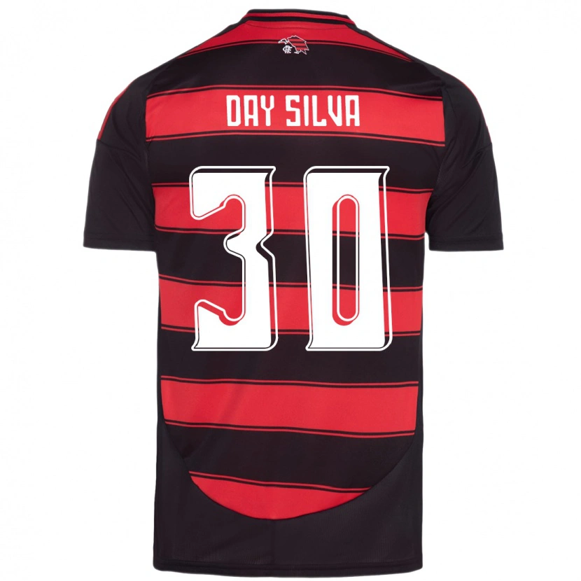 Danxenキッズデイ・シルバ#30レッド ブラックホームシャツ2025/26ジャージーユニフォーム