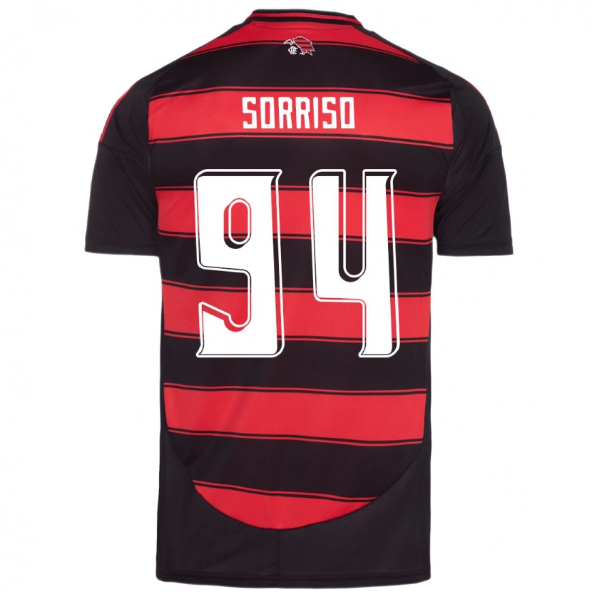 DanxenキッズSorriso#94レッド ブラックホームシャツ2025/26ジャージーユニフォーム
