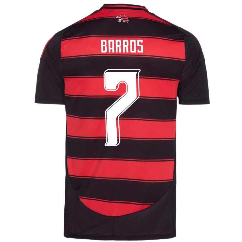 DanxenキッズRafa Barros#7レッド ブラックホームシャツ2025/26ジャージーユニフォーム