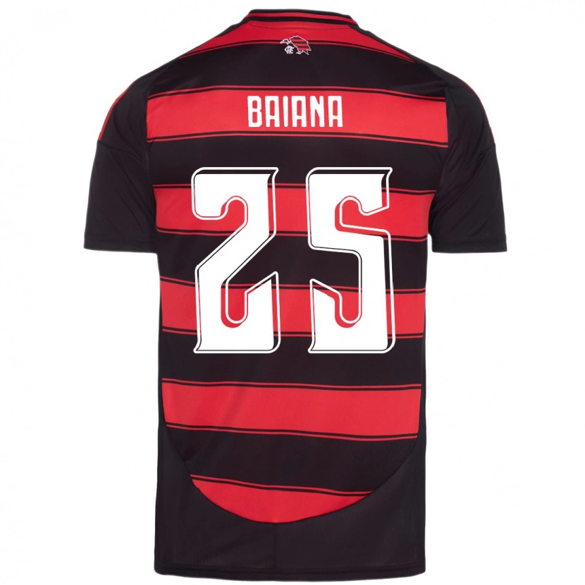 DanxenキッズLarissa Baiana#25レッド ブラックホームシャツ2025/26ジャージーユニフォーム