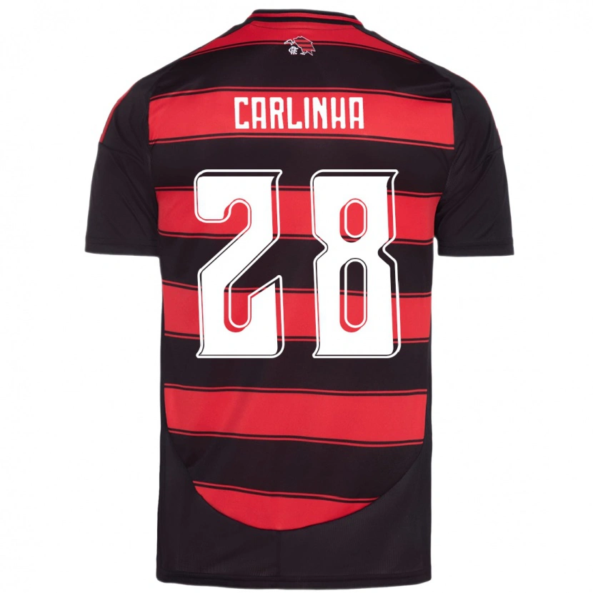 DanxenキッズCarlinha#28レッド ブラックホームシャツ2025/26ジャージーユニフォーム