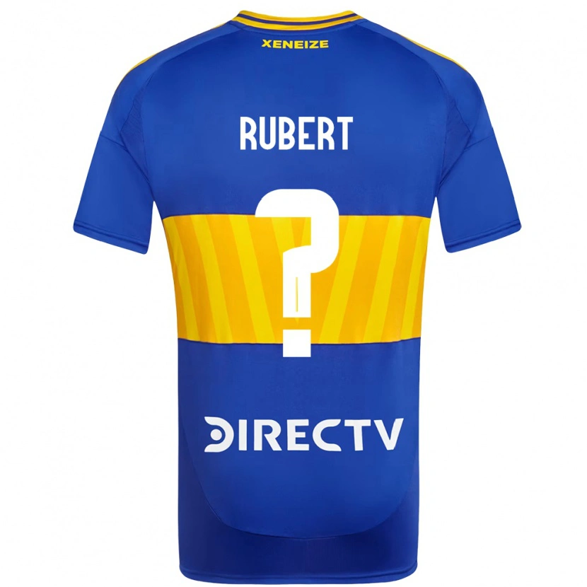 DanxenキッズGonzalo Rubert#0ロイヤルブルー イエローホームシャツ2025/26ジャージーユニフォーム