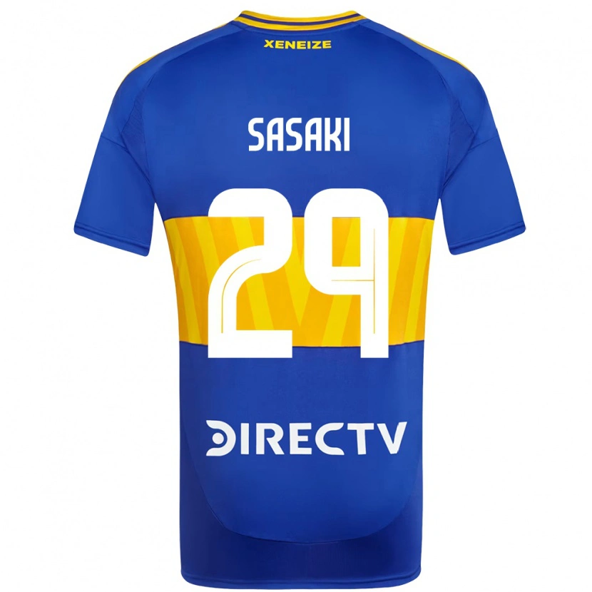 DanxenキッズYuria Sasaki#29ロイヤルブルー イエローホームシャツ2025/26ジャージーユニフォーム