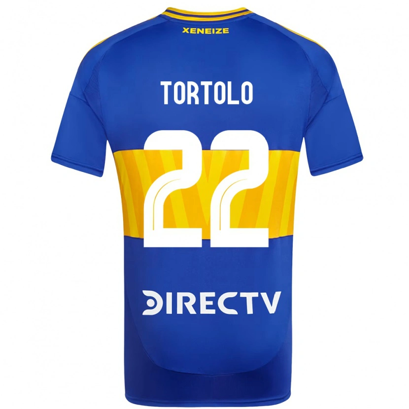 DanxenキッズDulce Tortolo#22ロイヤルブルー イエローホームシャツ2025/26ジャージーユニフォーム