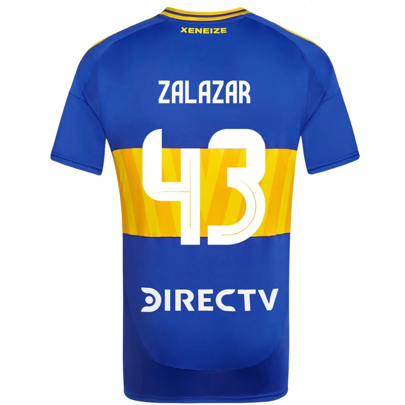 DanxenキッズMaximiliano Zalazar#43ロイヤルブルー イエローホームシャツ2025/26ジャージーユニフォーム