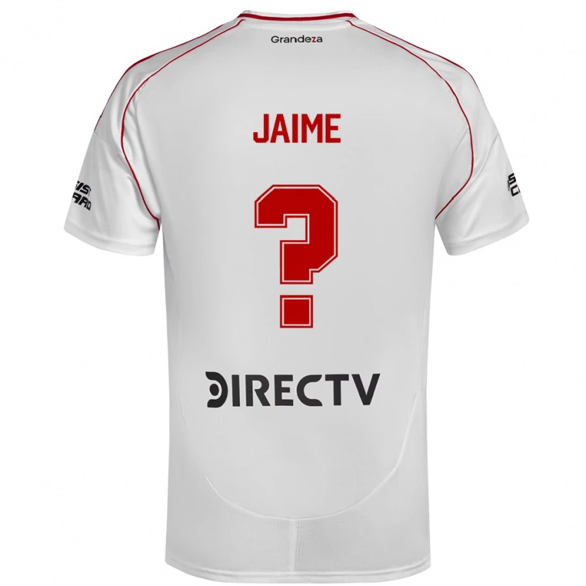 DanxenキッズCristian Jaime#0ホワイト レッドホームシャツ2025/26ジャージーユニフォーム