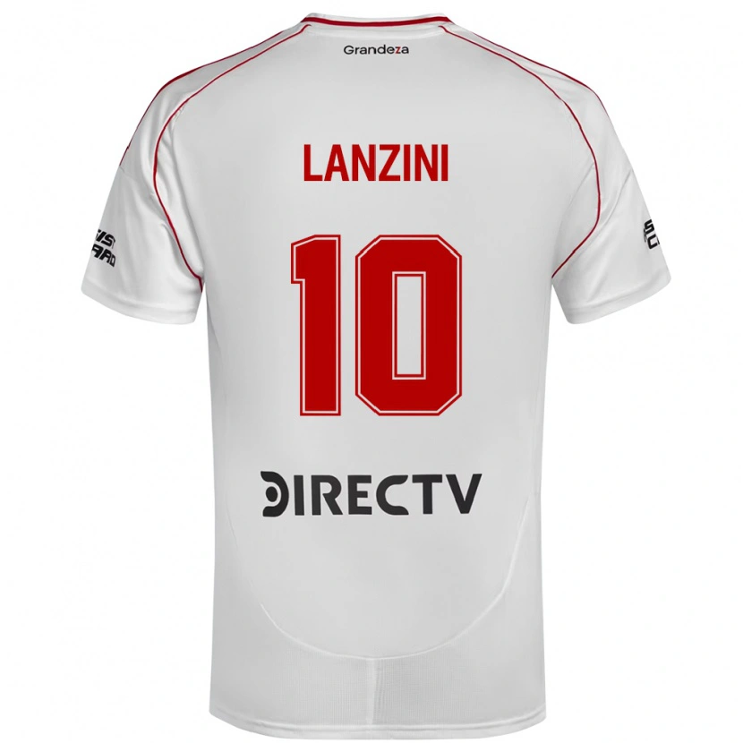 Danxenキッズマヌエル・ランシニ#10ホワイト レッドホームシャツ2025/26ジャージーユニフォーム