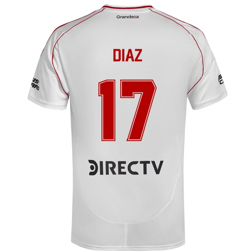 Danxenキッズパウロ・ディアス#17ホワイト レッドホームシャツ2025/26ジャージーユニフォーム