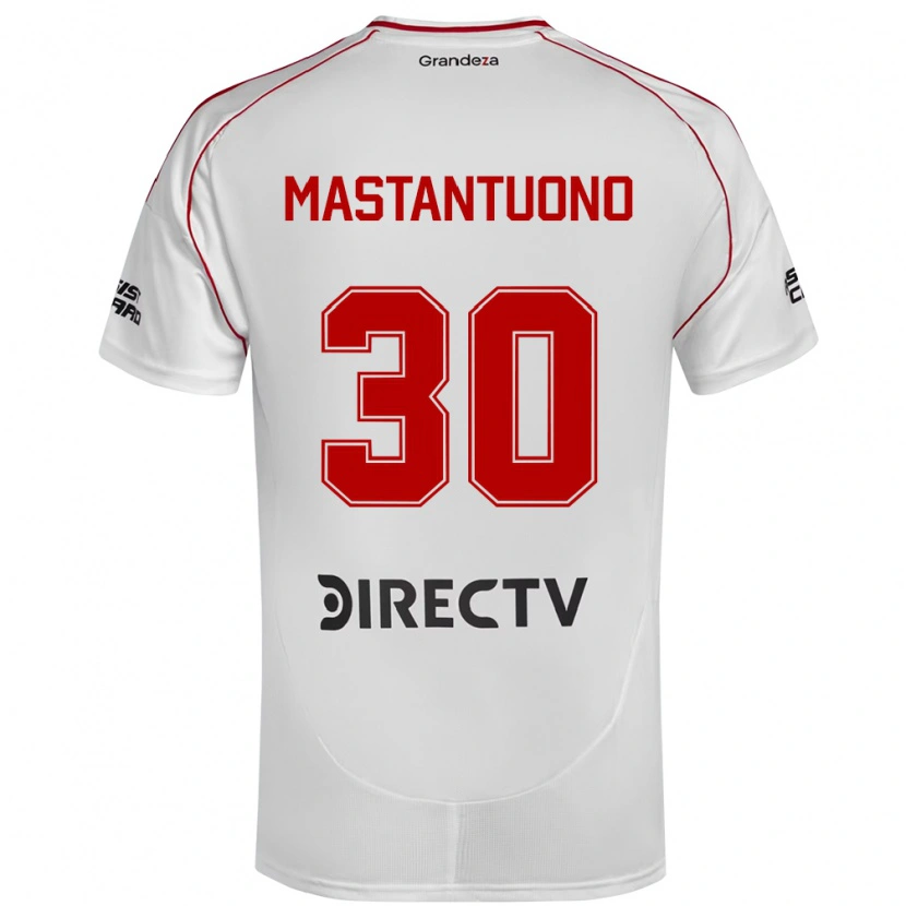 Danxenキッズフランコ・マスタントゥオーノ#30ホワイト レッドホームシャツ2025/26ジャージーユニフォーム