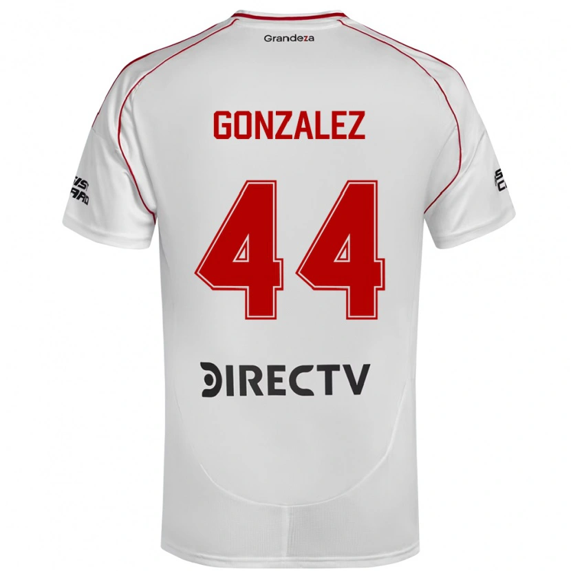 Danxenキッズアレクシス・ゴンサレス#44ホワイト レッドホームシャツ2025/26ジャージーユニフォーム
