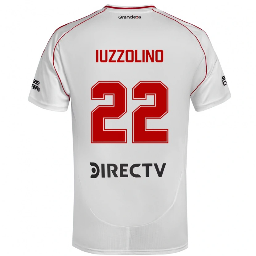 DanxenキッズRocío Iuzzolino#22ホワイト レッドホームシャツ2025/26ジャージーユニフォーム