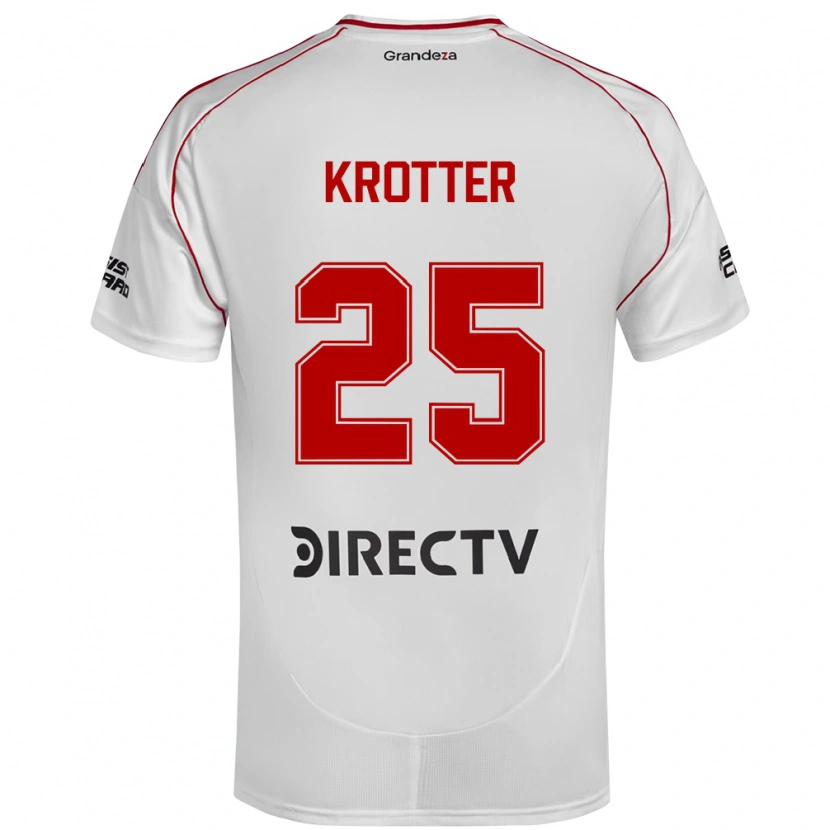 DanxenキッズMartina Krotter#25ホワイト レッドホームシャツ2025/26ジャージーユニフォーム