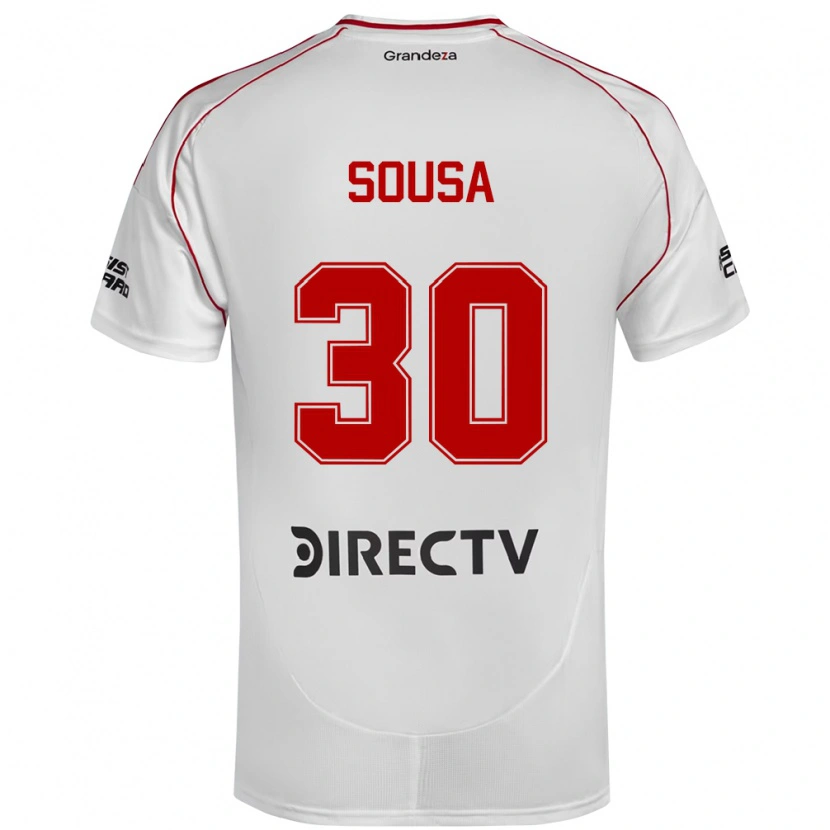 DanxenキッズLudmila Sousa#30ホワイト レッドホームシャツ2025/26ジャージーユニフォーム