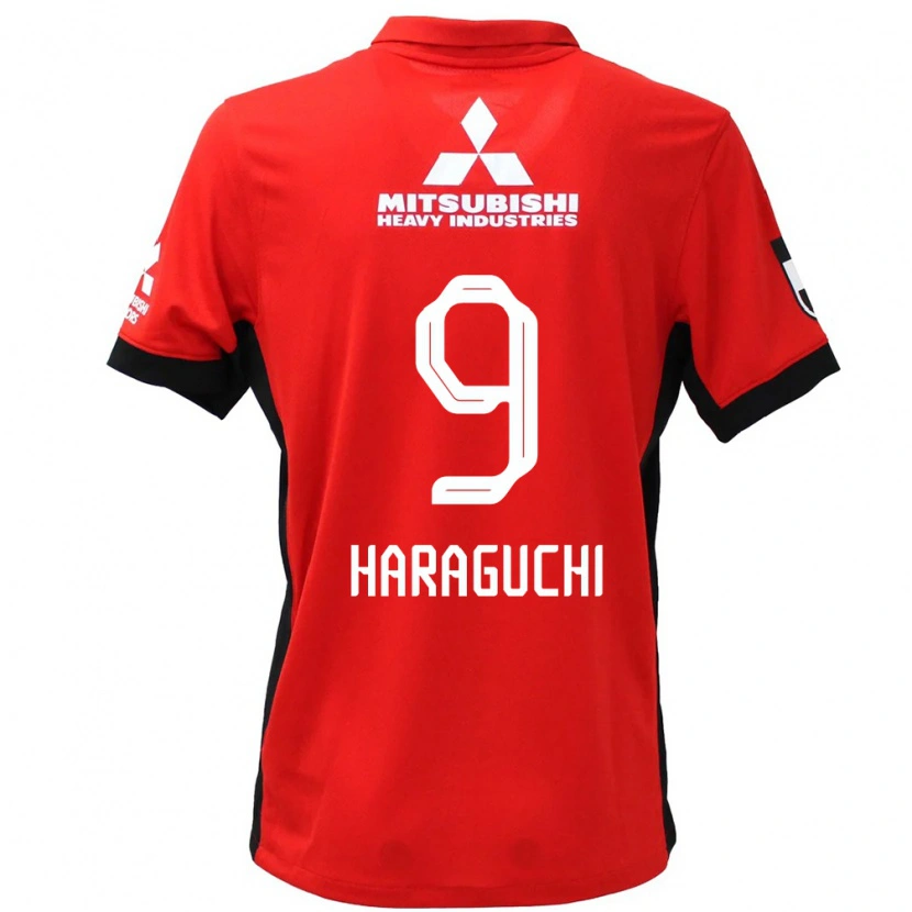 Danxenキッズ原口 元気#9レッド ホワイトホームシャツ2025/26ジャージーユニフォーム