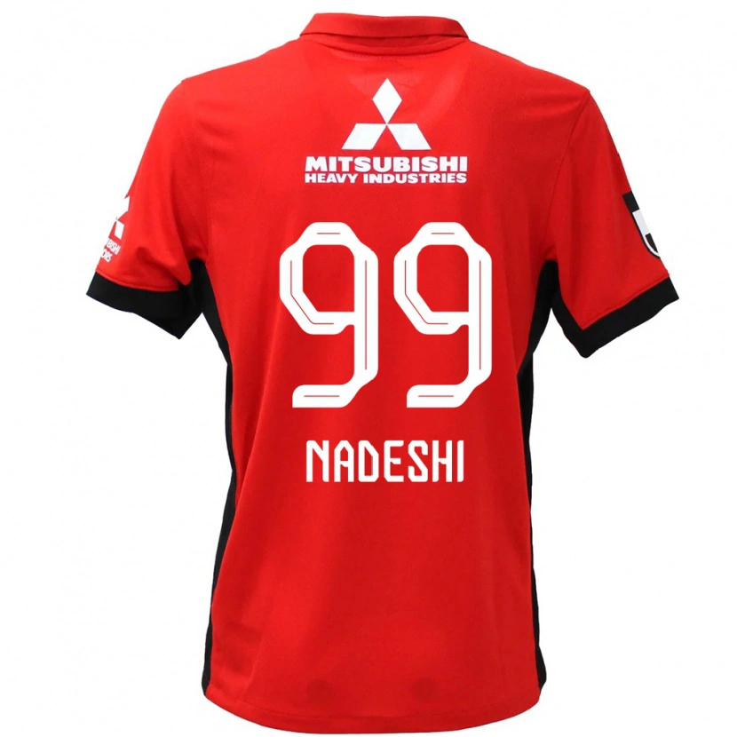 DanxenキッズMizu Nadeshi#99レッド ホワイトホームシャツ2025/26ジャージーユニフォーム