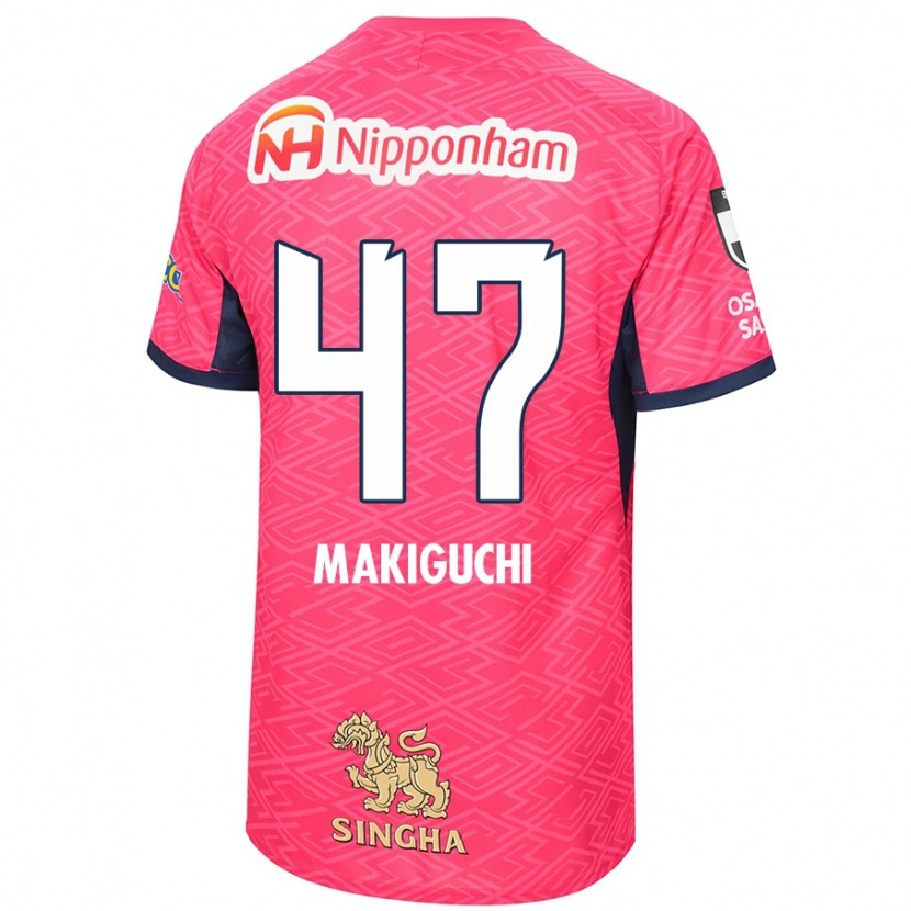 Danxenキッズ牧口一真#47サクラピンク ホワイトホームシャツ2025/26ジャージーユニフォーム