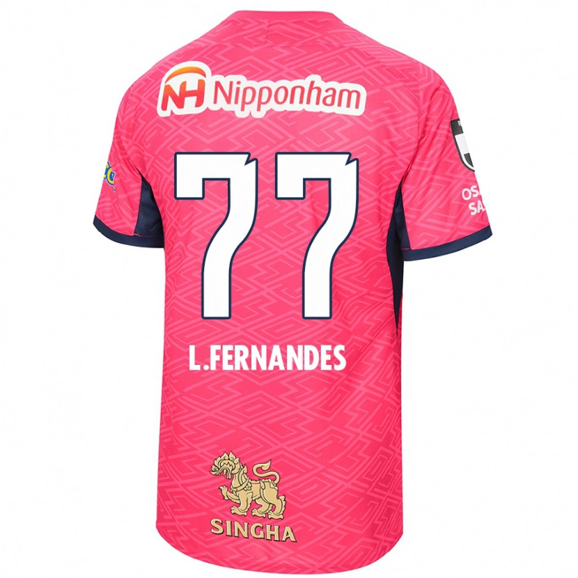 Danxenキッズルーカス・フェルナンデス#77サクラピンク ホワイトホームシャツ2025/26ジャージーユニフォーム