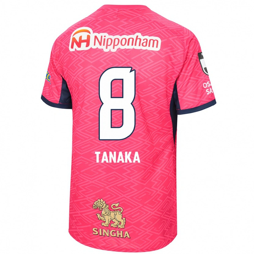 DanxenキッズTomoko Tanaka#8サクラピンク ホワイトホームシャツ2025/26ジャージーユニフォーム