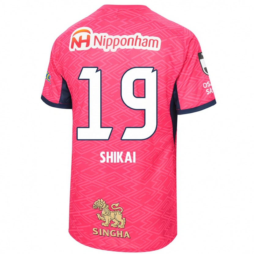 DanxenキッズYukina Shikai#19サクラピンク ホワイトホームシャツ2025/26ジャージーユニフォーム