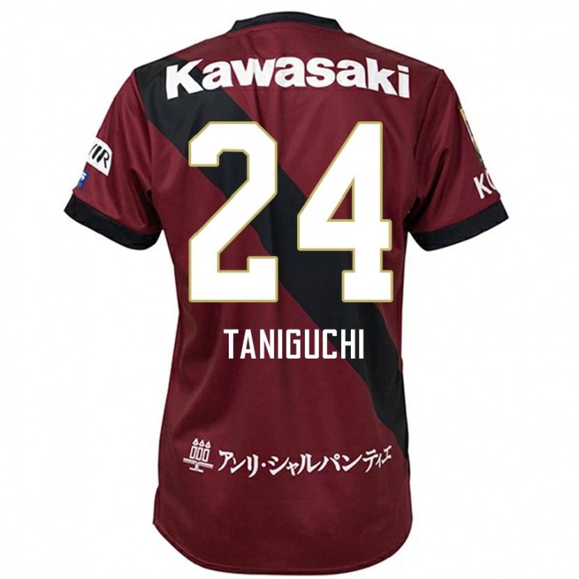Danxenキッズ谷口栄斗#24バーガンディ ブラックホームシャツ2025/26ジャージーユニフォーム