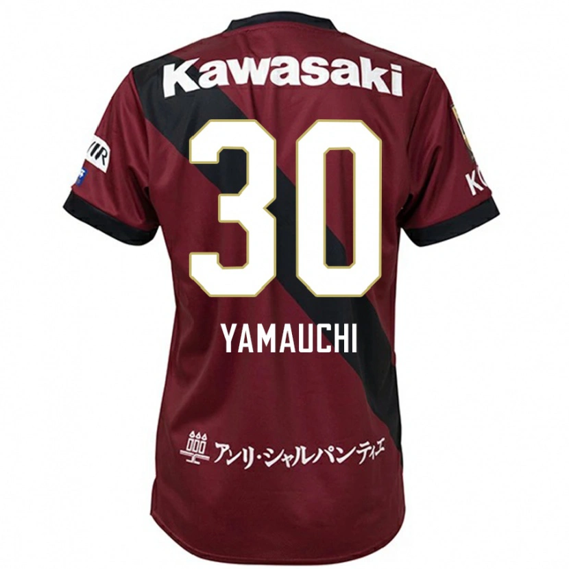 Danxenキッズ山内翔#30バーガンディ ブラックホームシャツ2025/26ジャージーユニフォーム