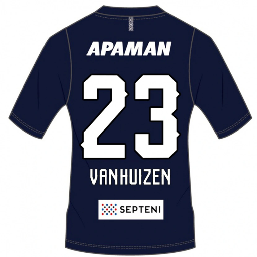 DanxenキッズHaruki Christopher Van Huizen#23ロイヤルブルー ホワイトホームシャツ2025/26ジャージーユニフォーム