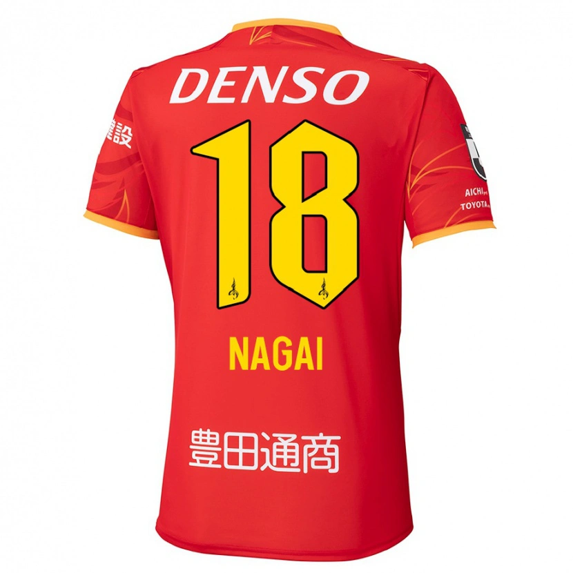 Danxenキッズ永井 謙佑#18レッド イエローホームシャツ2025/26ジャージーユニフォーム