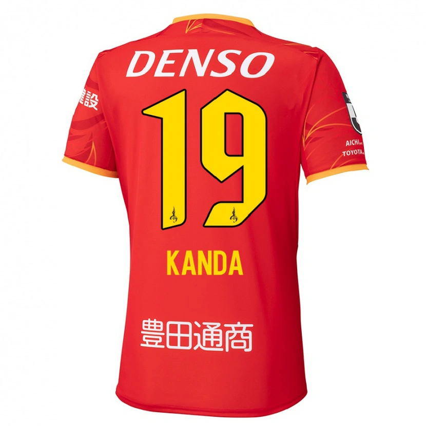 DanxenキッズRyu Kanda#19レッド イエローホームシャツ2025/26ジャージーユニフォーム