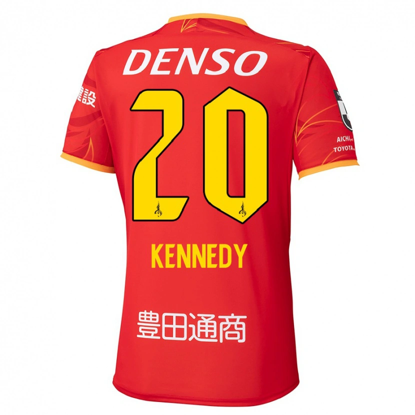 Danxenキッズ三國ケネディエブス#20レッド イエローホームシャツ2025/26ジャージーユニフォーム