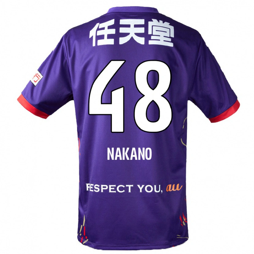 Danxenキッズ中野瑠馬#48パープル ホワイト ブラックホームシャツ2025/26ジャージーユニフォーム