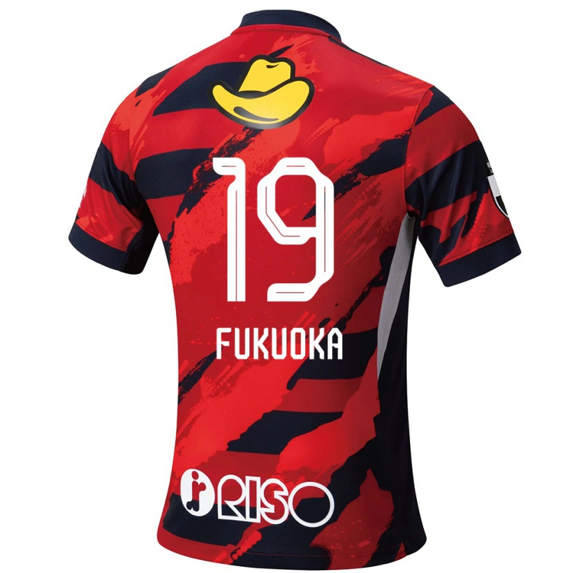 DanxenキッズYuwa Fukuoka#19レッド ブラックホームシャツ2025/26ジャージーユニフォーム