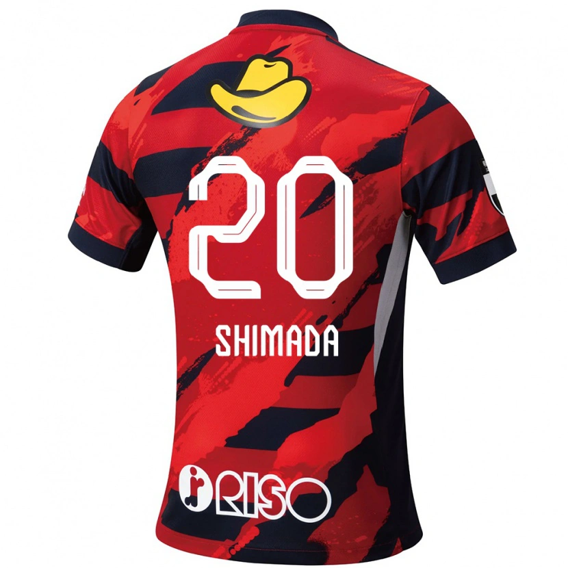 DanxenキッズVictor Shimada#20レッド ブラックホームシャツ2025/26ジャージーユニフォーム