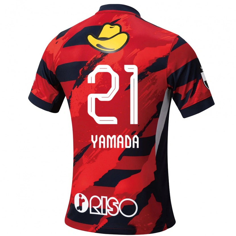 Danxenキッズ山田大樹#21レッド ブラックホームシャツ2025/26ジャージーユニフォーム