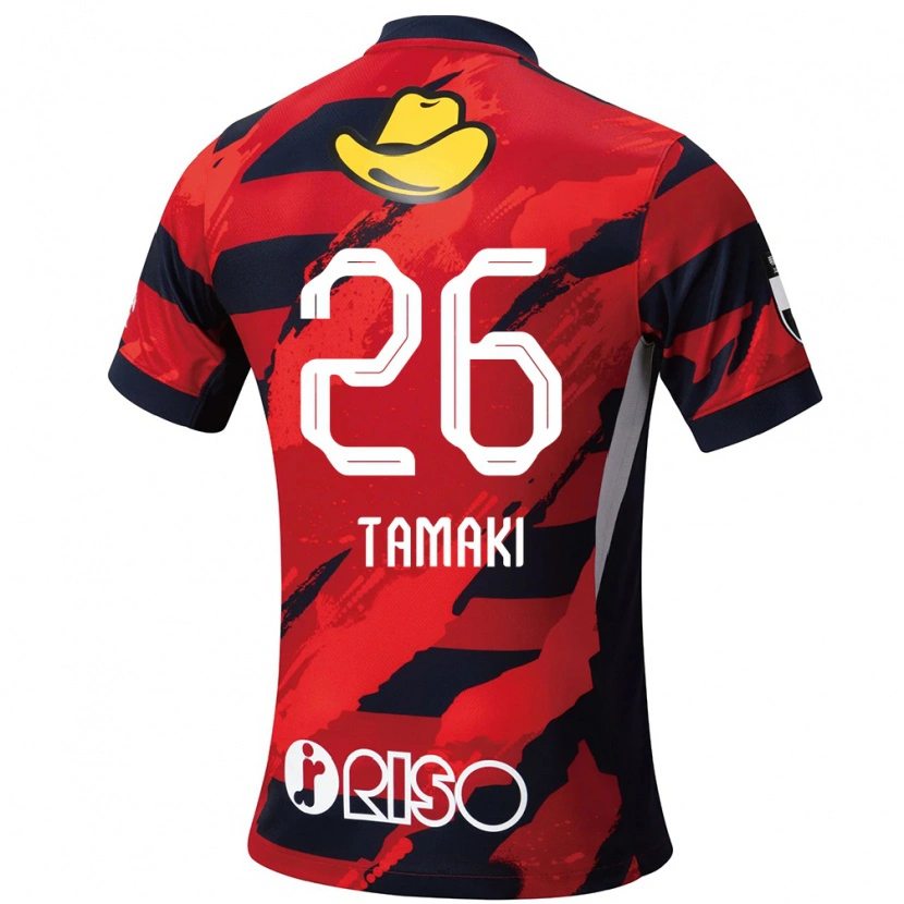 DanxenキッズAmon Tamaki#26レッド ブラックホームシャツ2025/26ジャージーユニフォーム
