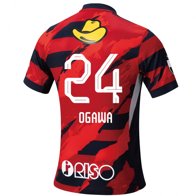 DanxenキッズYusuke Ogawa#24レッド ブラックホームシャツ2025/26ジャージーユニフォーム
