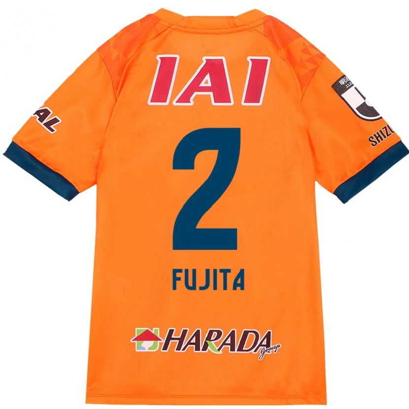 DanxenキッズShunsuke Fujita#2オレンジ レッドホームシャツ2025/26ジャージーユニフォーム