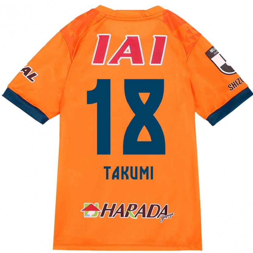 DanxenキッズTakumi Kato#18オレンジ レッドホームシャツ2025/26ジャージーユニフォーム